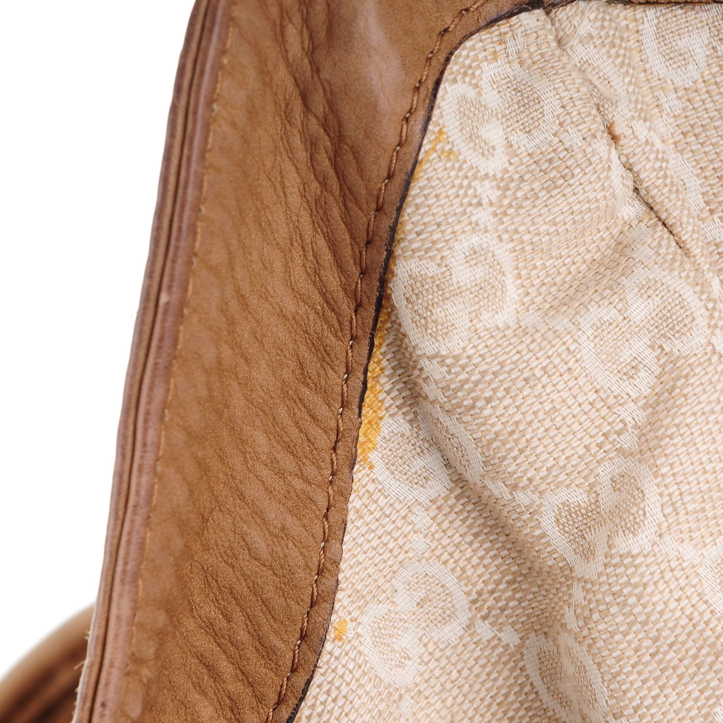 Nubuck Medium Soft Stirrup Shoulder Bag Light Brown
