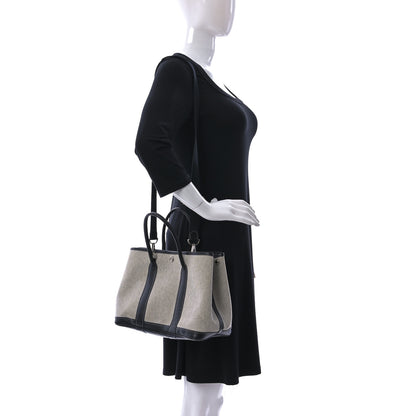 Hermes Twill D H Negonda Garden Party 30 TPM Ecru Black 2 of 9