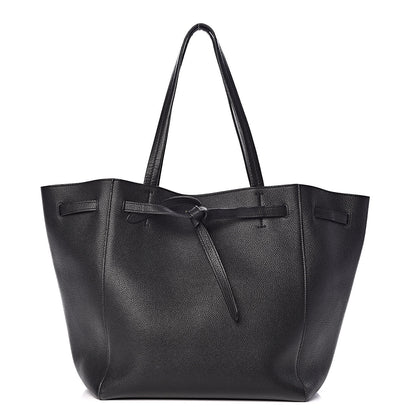 Celine Soft Grained Calfskin Small Belt Cabas Phantom Black 1 of 16