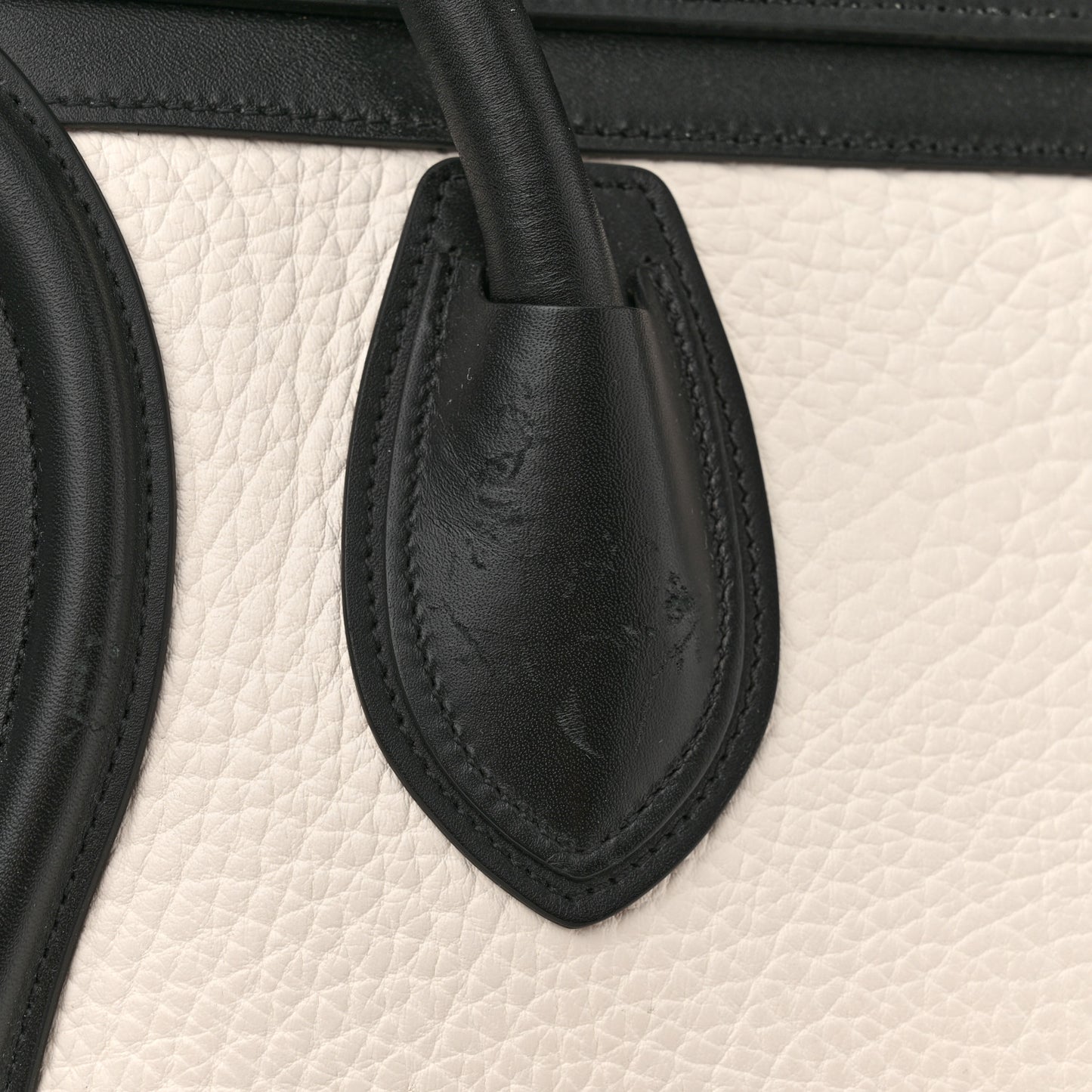 Bullhide Calfskin Mini Bi-Color Luggage Black White