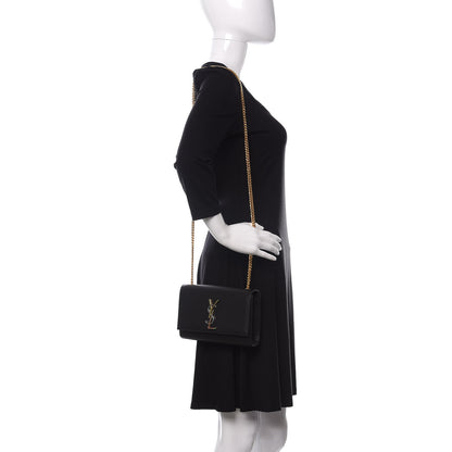 Saint Laurent Calfskin Small Monogram Kate Satchel Black 3 of 10