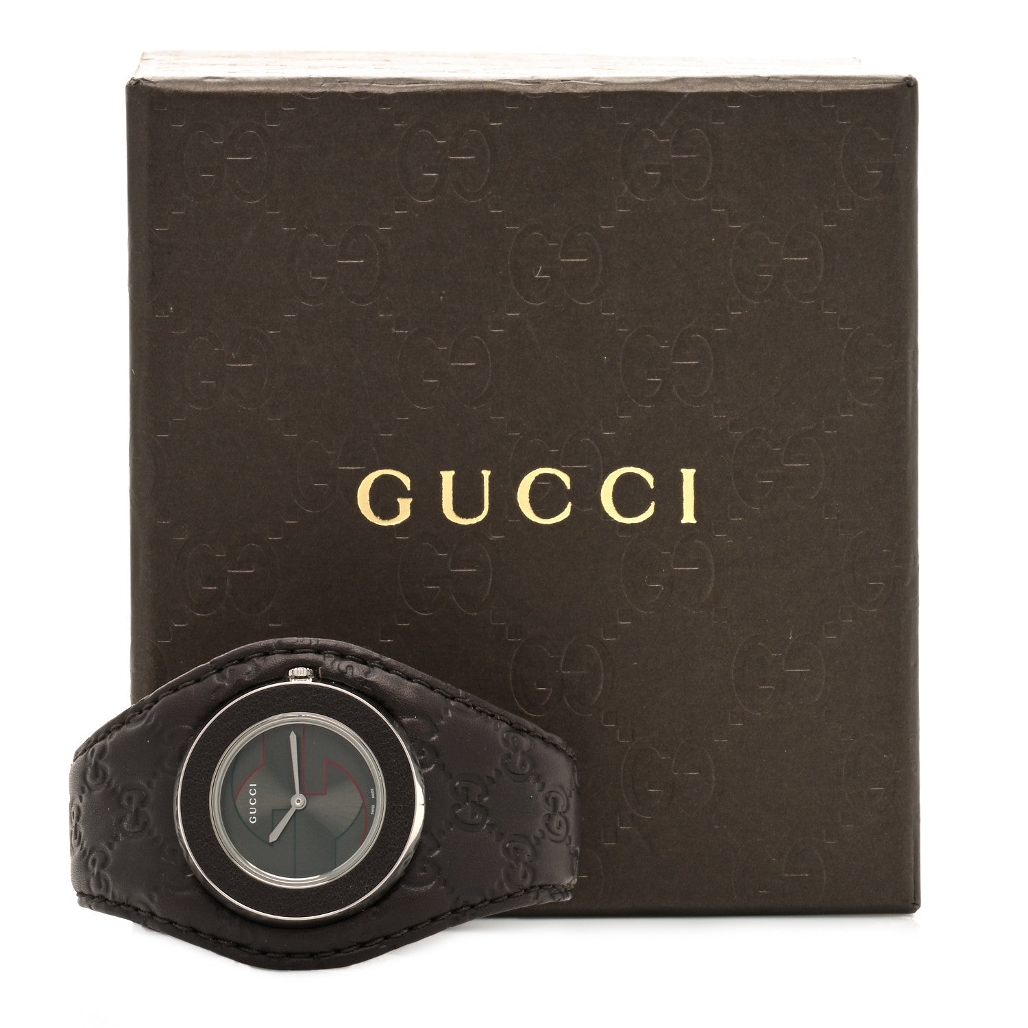 Gucci Stainless Steel Calfskin 36mm U-Play Quartz Watch Brown 5 of 5