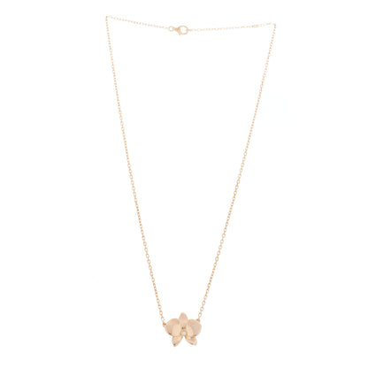 Cartier 18K Pink Gold Diamond Caresse D'Orchidees Par Cartier Pendant Necklace 3 of 6