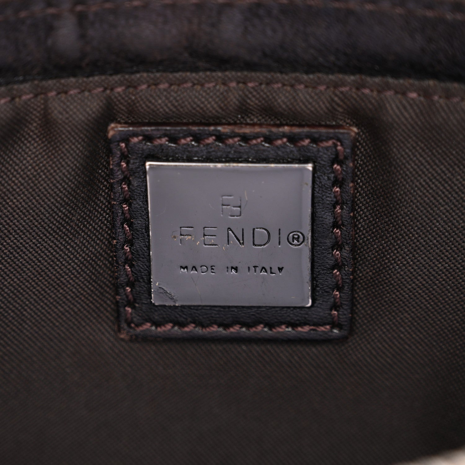 Fendi Zucchino Pochette Dark Brown 6 of 12