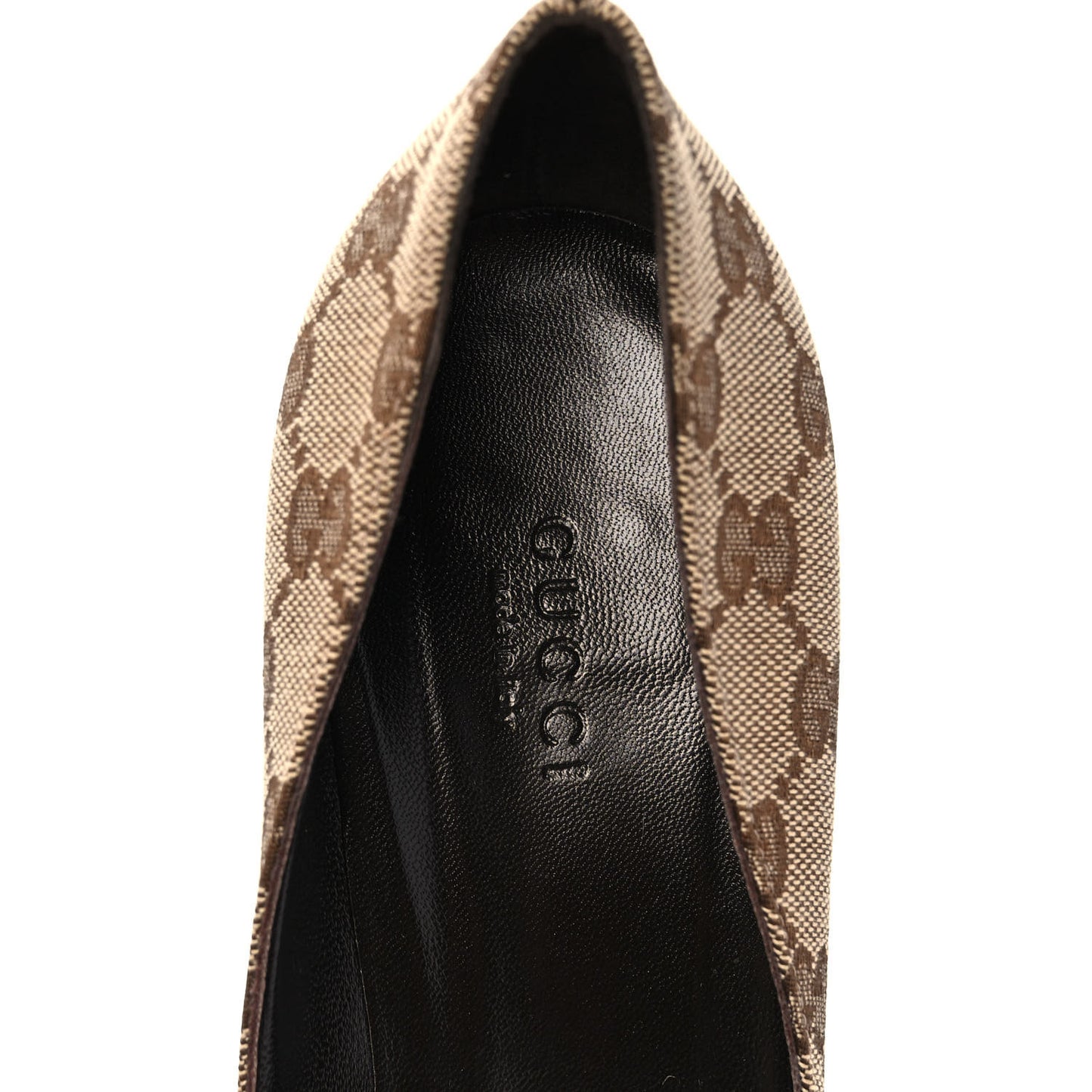 Monogram Malaga Kid Pumps 7 Biege Ebony Cocoa