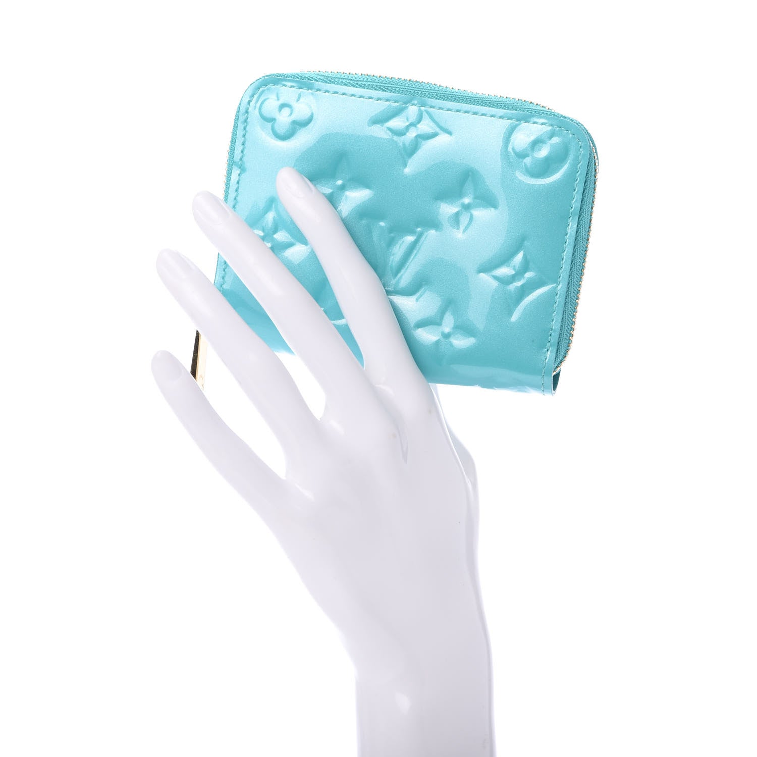 Louis Vuitton Vernis Zippy Coin Purse Blue Lagon 2 of 7