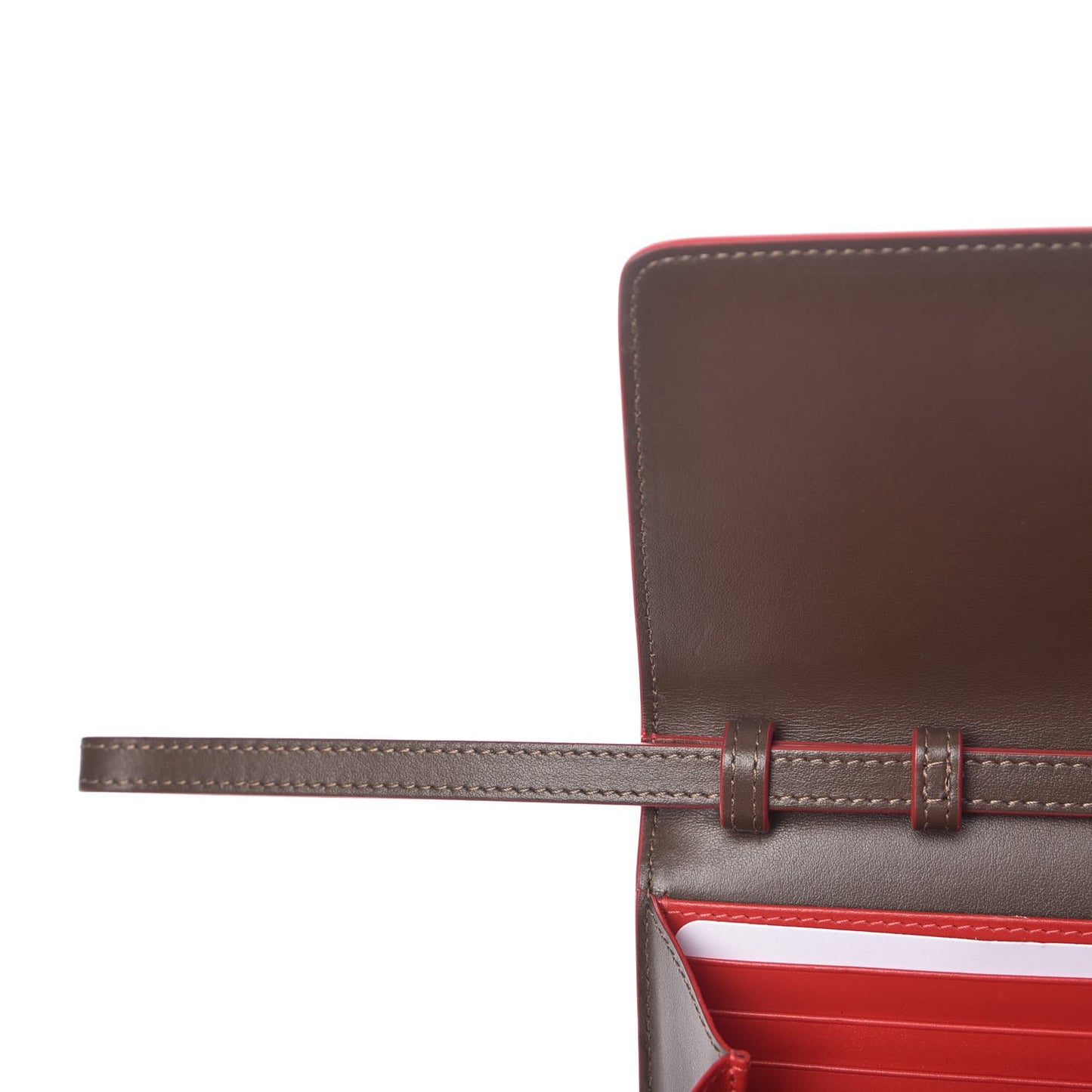 Calfskin Macaron Spiked Flap Wallet Cafe