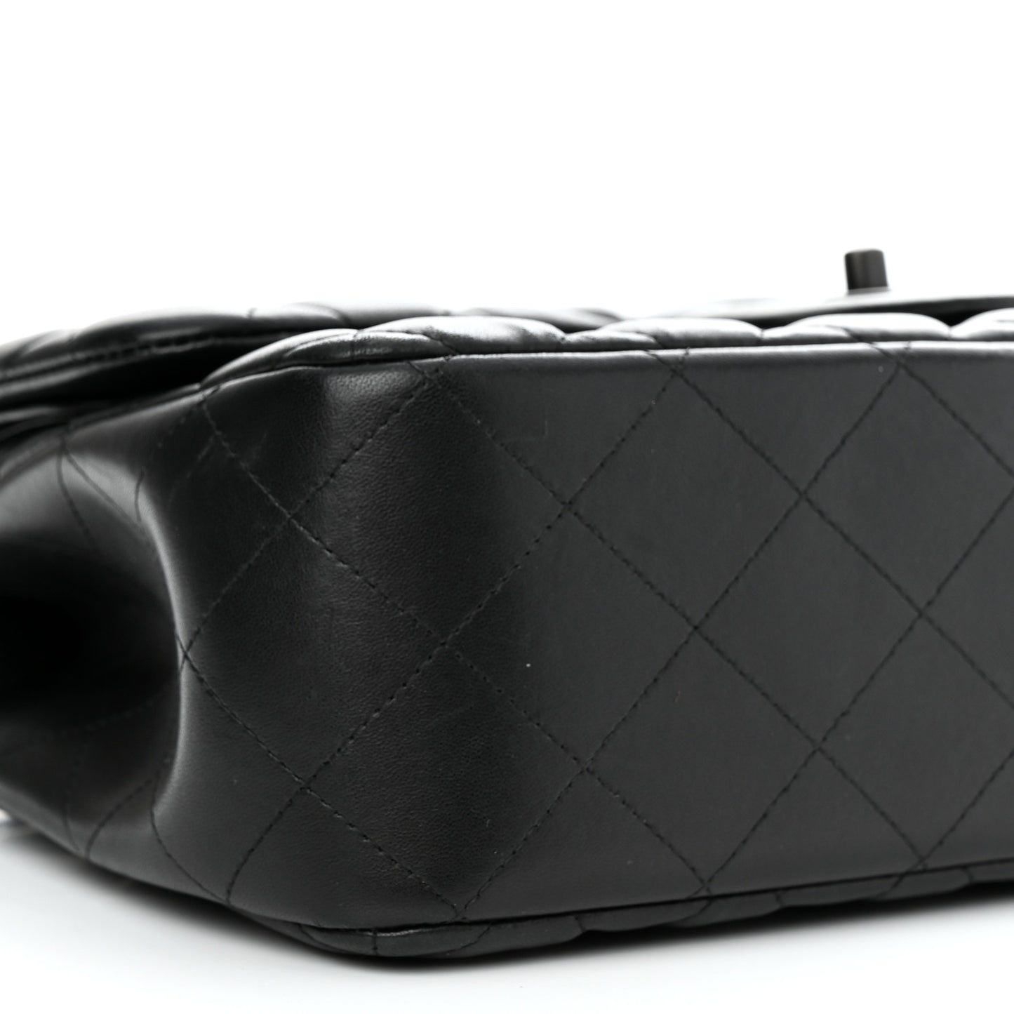 Lambskin Quilted Jumbo Double Flap So Black
