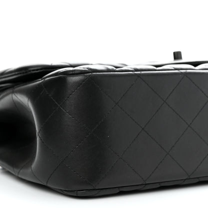 Chanel Lambskin Quilted Jumbo Double Flap So Black 10 of 11