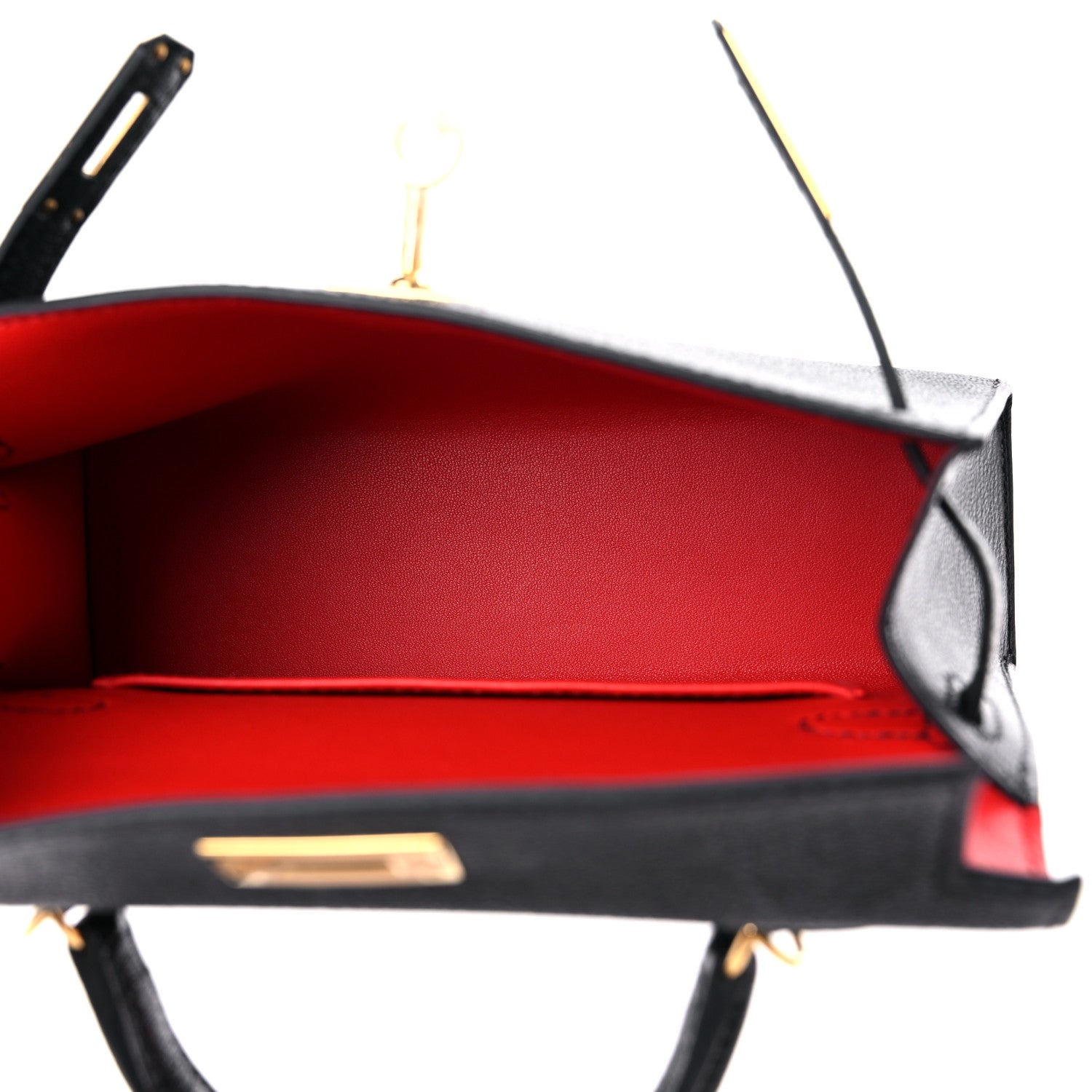Hermes Chevre Mysore Horseshoe Mini Kelly Sellier 20 Black Rouge De Cour 4 of 8