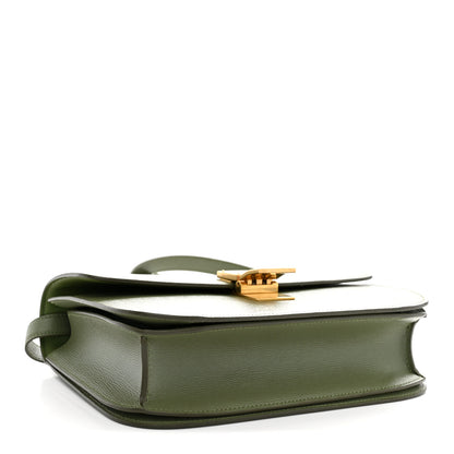 Celine Liege Calfskin Medium Classic Box Flap Bag Light Khaki 4 of 10