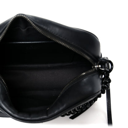 Gucci Calfskin Matelasse Monochrome Small GG Marmont Chain Shoulder Bag Black 5 of 13