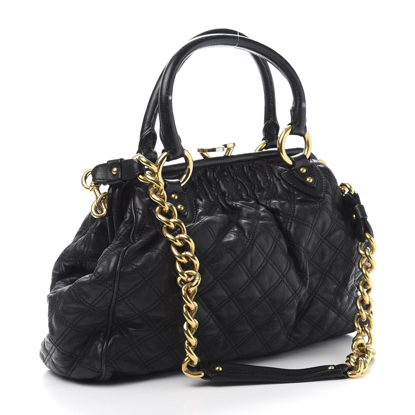 Calfskin Quilted Stam Black