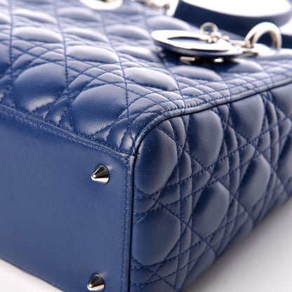 Christian Dior Lambskin Cannage Medium Lady Dior Navy 11 of 12