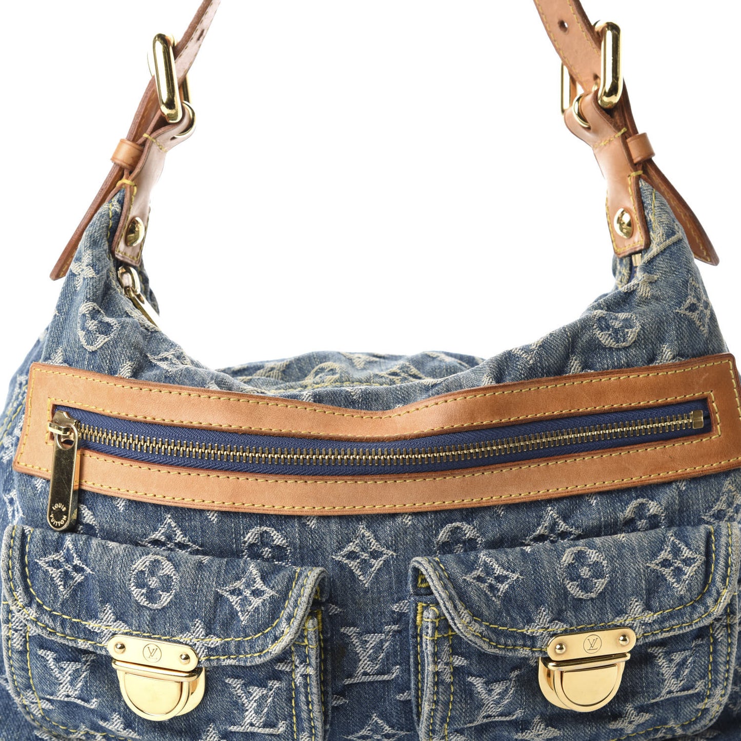 Monogram Denim Baggy PM Blue