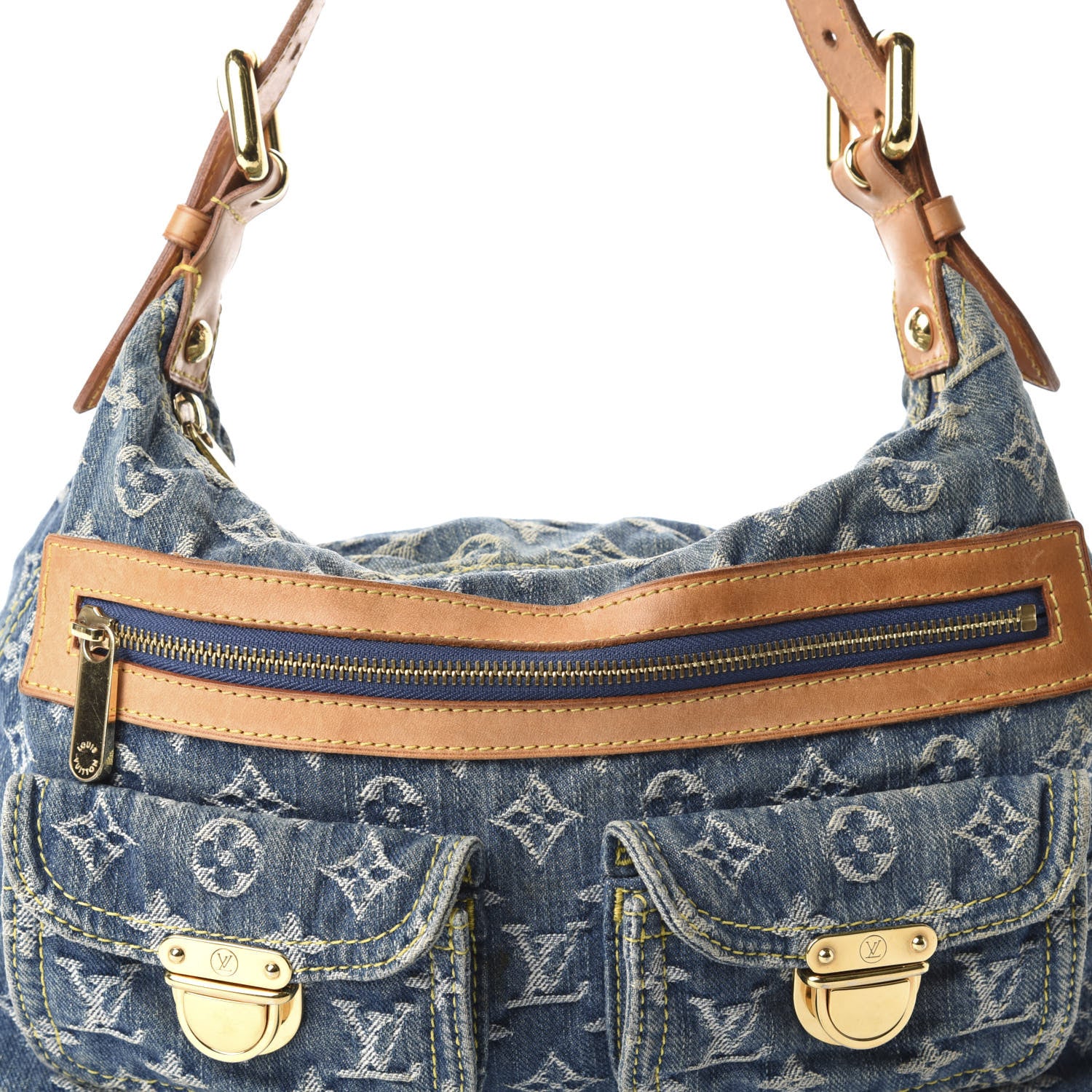 Louis Vuitton Monogram Denim Baggy PM Blue 10 of 10