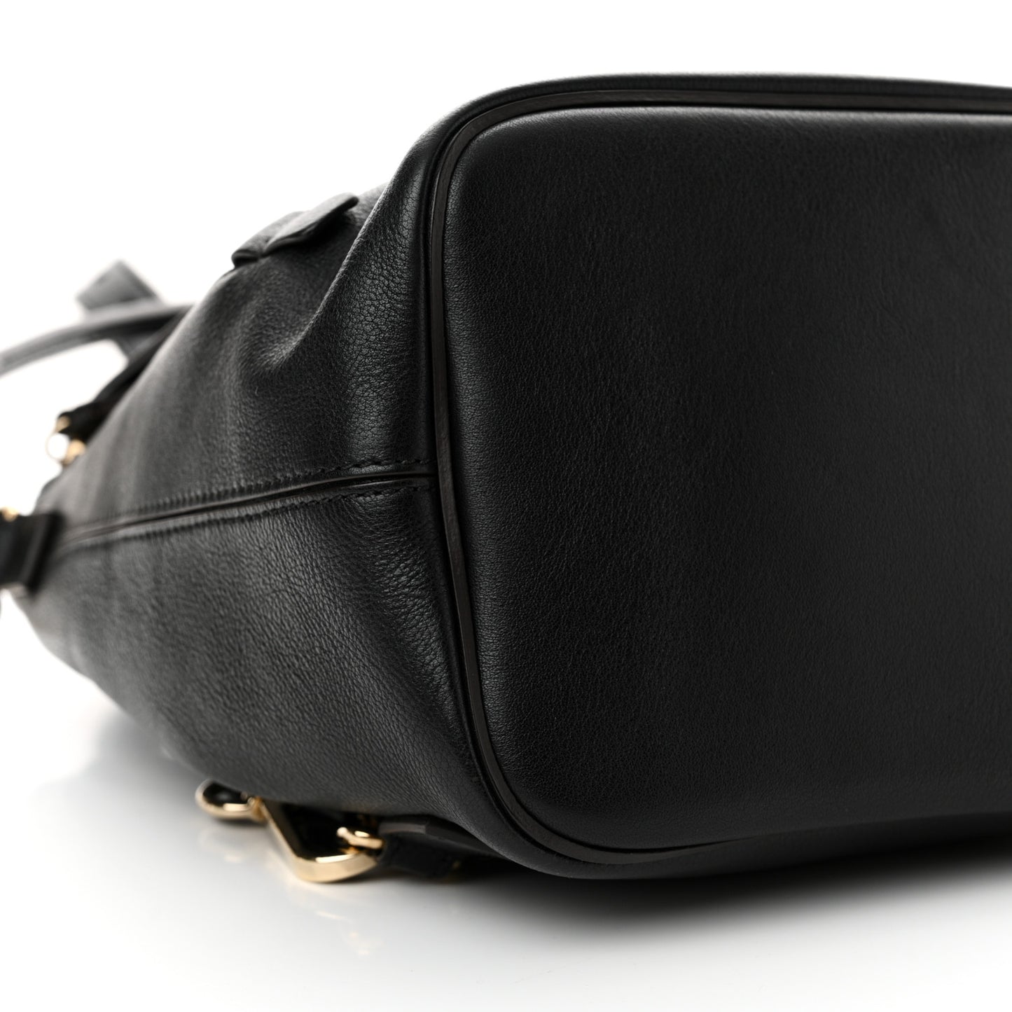Suede Calfskin Small Faye Backpack Black
