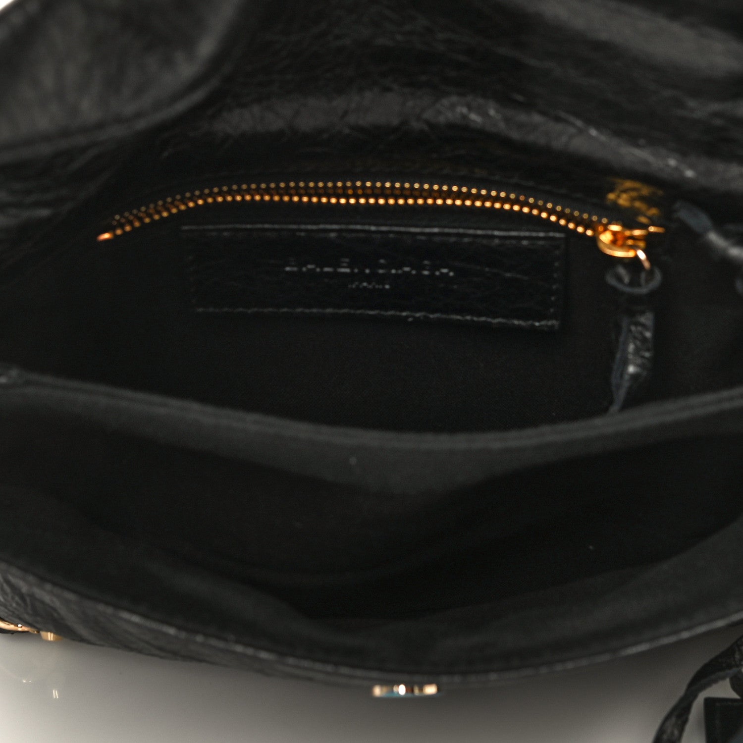 Balenciaga Agneau Classic Gold Hardware Mini Envelope Strap Clutch Black 5 of 9