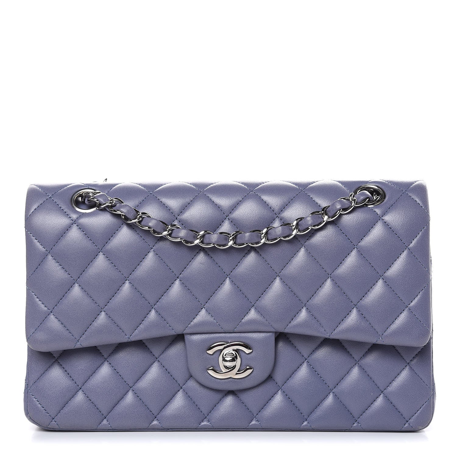Chanel Lambskin Quilted Medium Double Flap Light Purple 1 of 21