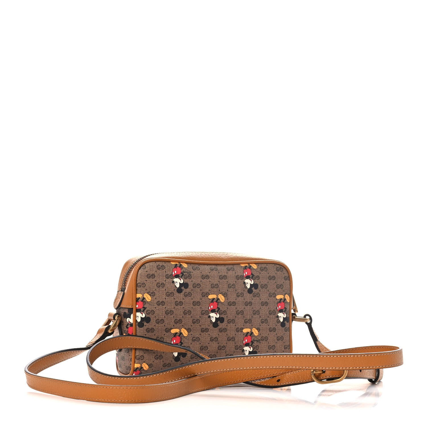 Gucci X DISNEY Mini Vintage GG Supreme Monogram Mickey Mouse Shoulder Bag Beige Vintage Sun Oil 3 of 10