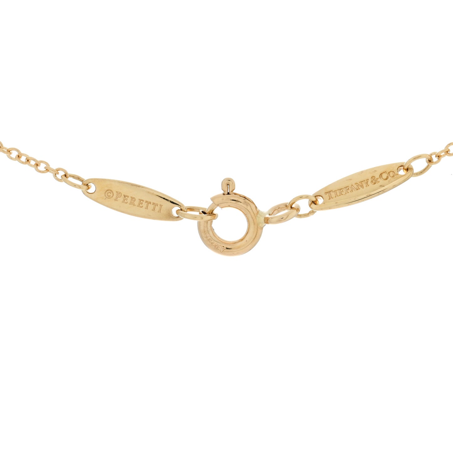 18K Yellow Gold Diamond .44ct Elsa Peretti Diamonds by the Yard Pendant Necklace