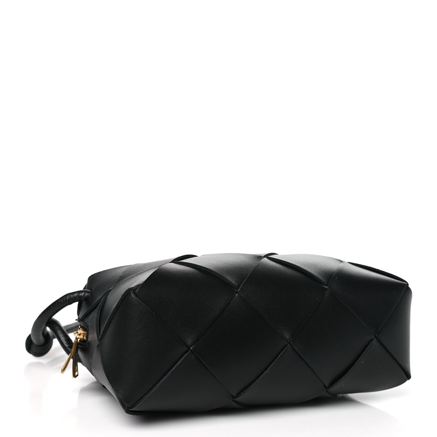 Lambskin Maxi Intrecciato Small Cassette Camera Bag Black