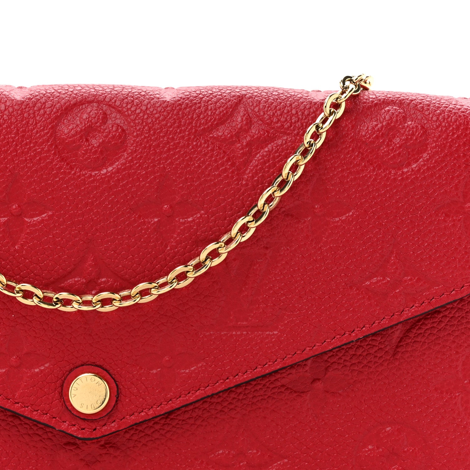 Louis Vuitton Empreinte Pochette Felicie Chain Wallet Scarlet 8 of 12