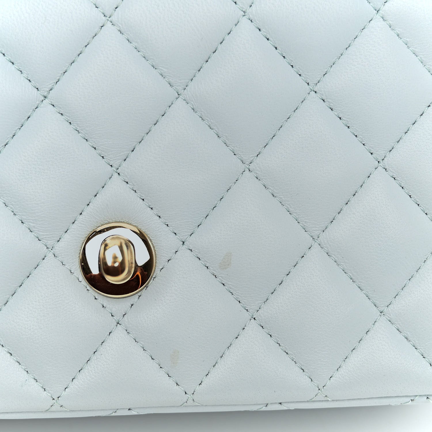 Chanel Lambskin Quilted Mini Top Handle Rectangular Flap Light Blue 11 of 11