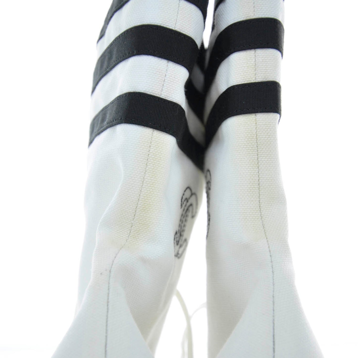 Leather Wedge Peep Toe Booties 40 Black and White