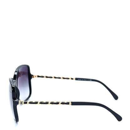 Chanel Lambskin Square Chain Sunglasses 5210-Q Black 3 of 6