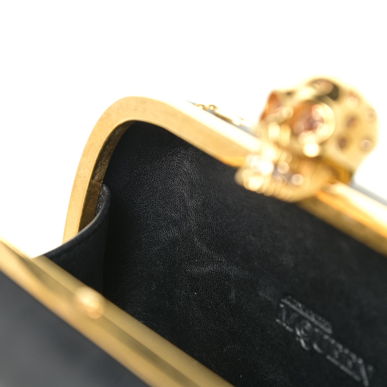 Alexander McQueen Nappa Studded Skull Box Clutch Black 8 of 16