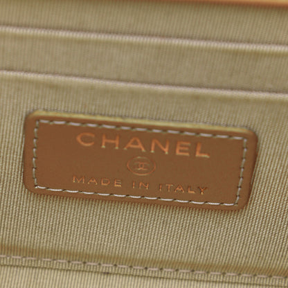 Chanel Metallic Lambskin Quilted Mini Trendy CC Clutch With Chain Gold 8 of 17