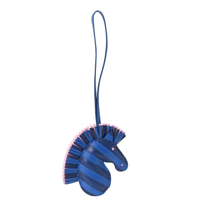 Hermes Milo Lambskin Geegee Savannah Bag Charm Bleu Saphir Bleu France Mauve Sylvestre 1 of 4
