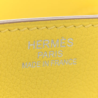 Hermes Toile De Camp Evercolor HAC Birkin 40 Ficelle Lime 6 of 12
