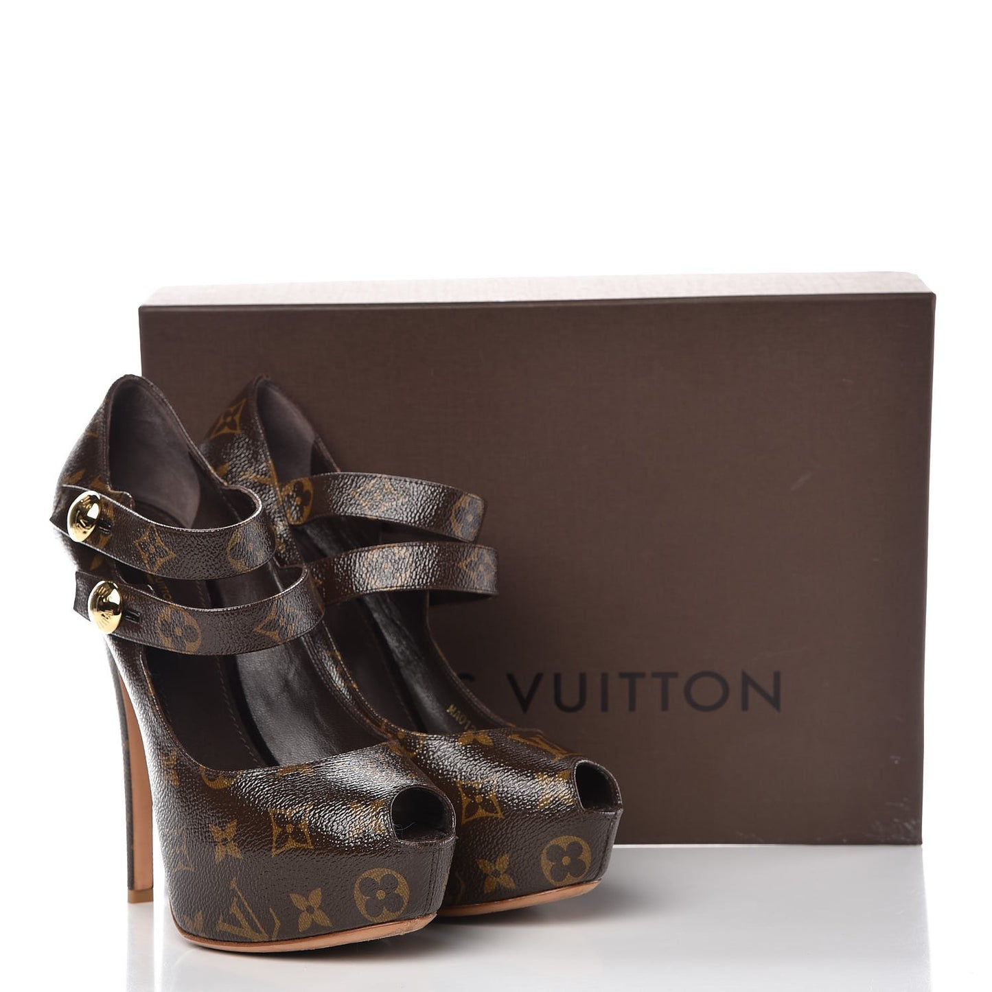 Patent Monogram Ritual Fetish Platform Pumps 40