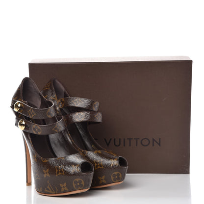 Louis Vuitton Patent Monogram Ritual Fetish Platform Pumps 40 13 of 13