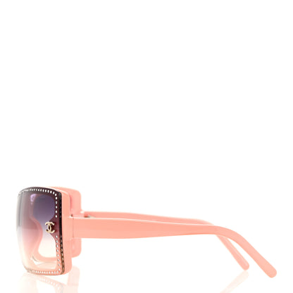 Chanel Acetate Crystal CC Logo Sunglasses 5065-B Pink 3 of 7
