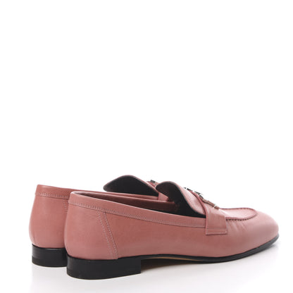 Hermes Goatskin Paris Loafers 36 Rouge Blush 4 of 8