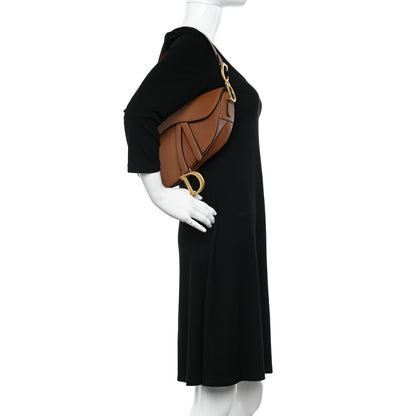 Christian Dior Grained Calfskin Saddle Bag Camello 2 of 10