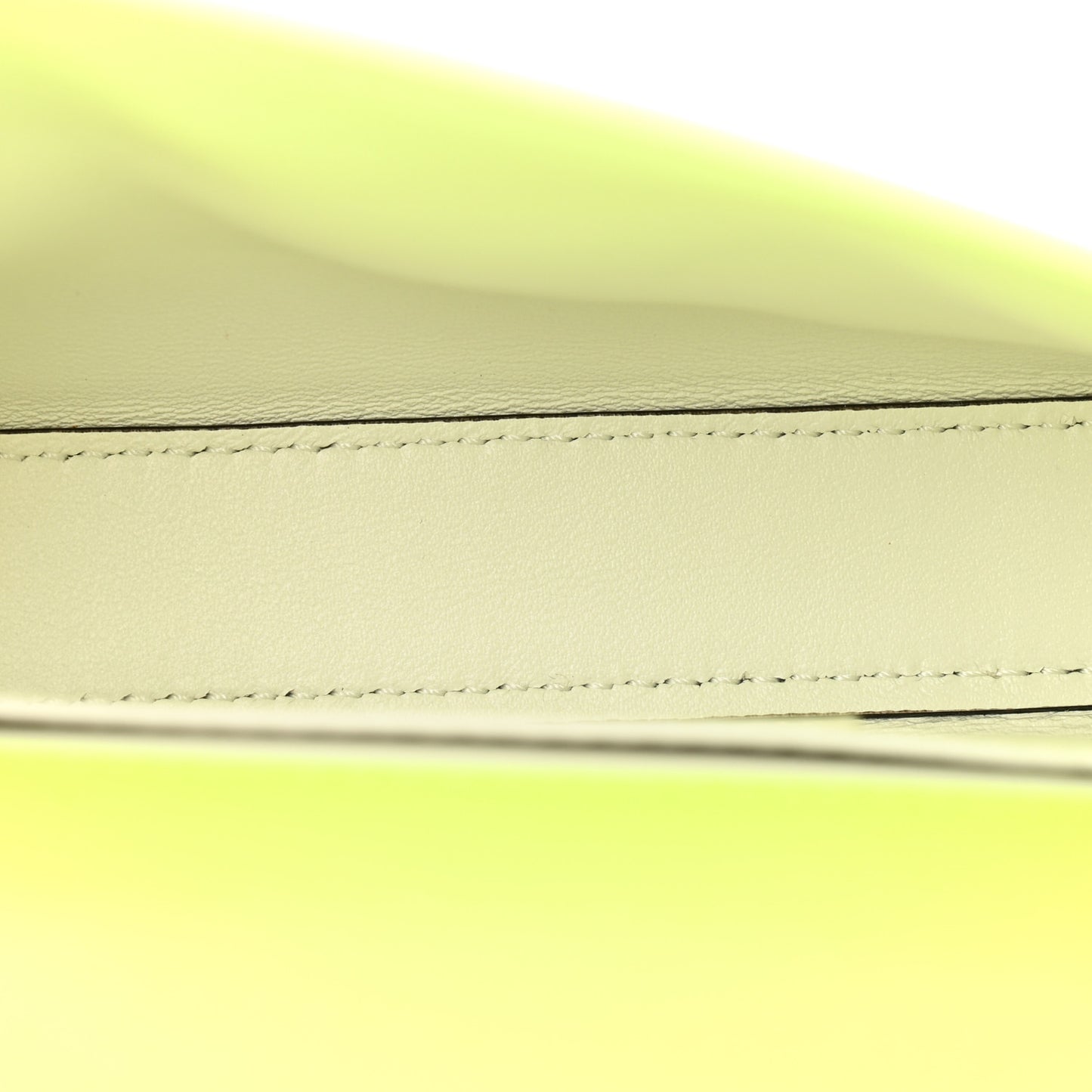 X MARC JACOBS Nappa Vitello King Logo Print Phone Baguette Yellow Fluo