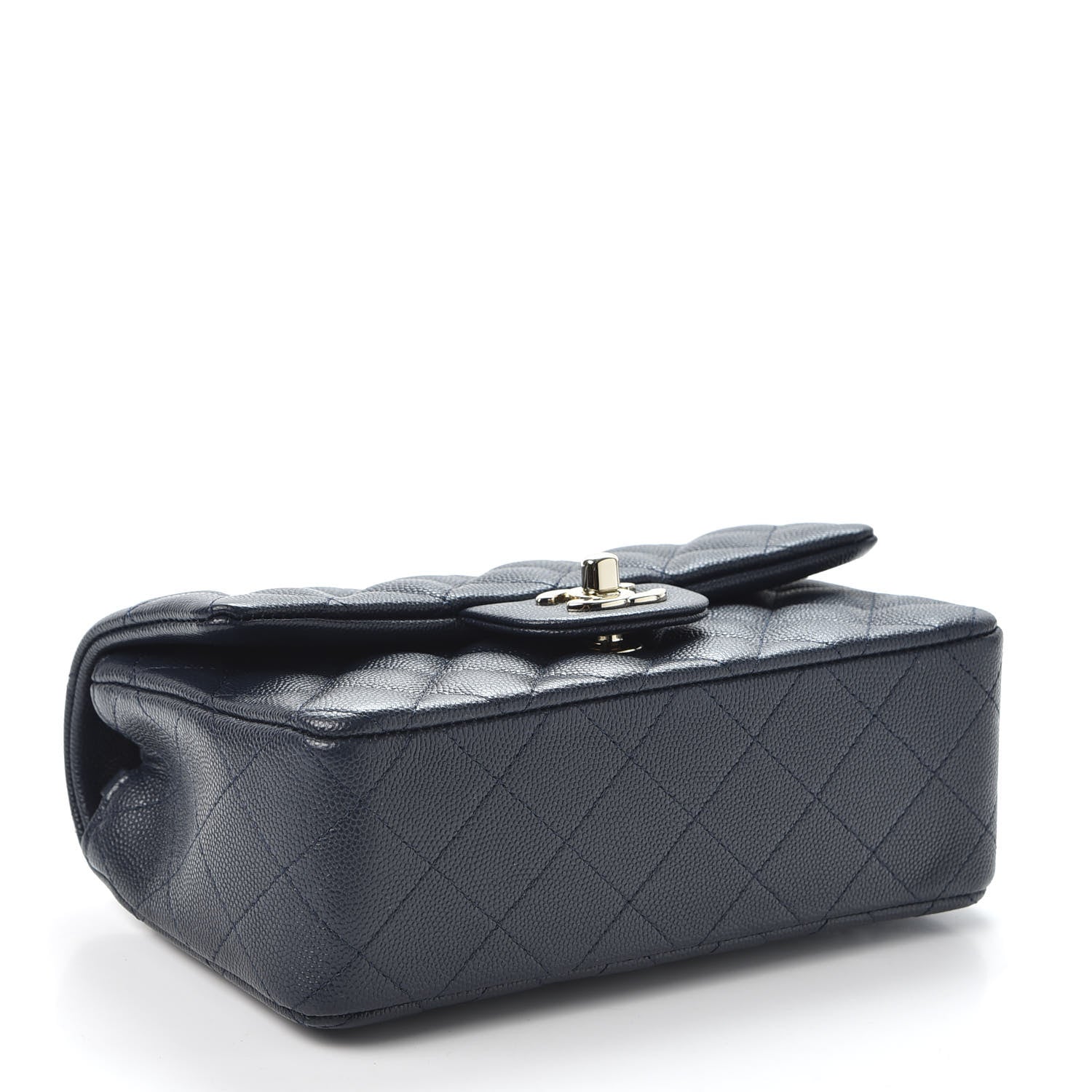 Chanel Caviar Quilted Mini Rectangular Flap Navy 2 of 8