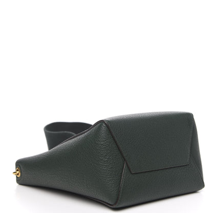 Celine Soft Grained Calfskin Small Sangle Bucket Bag Dark Green 4 of 9