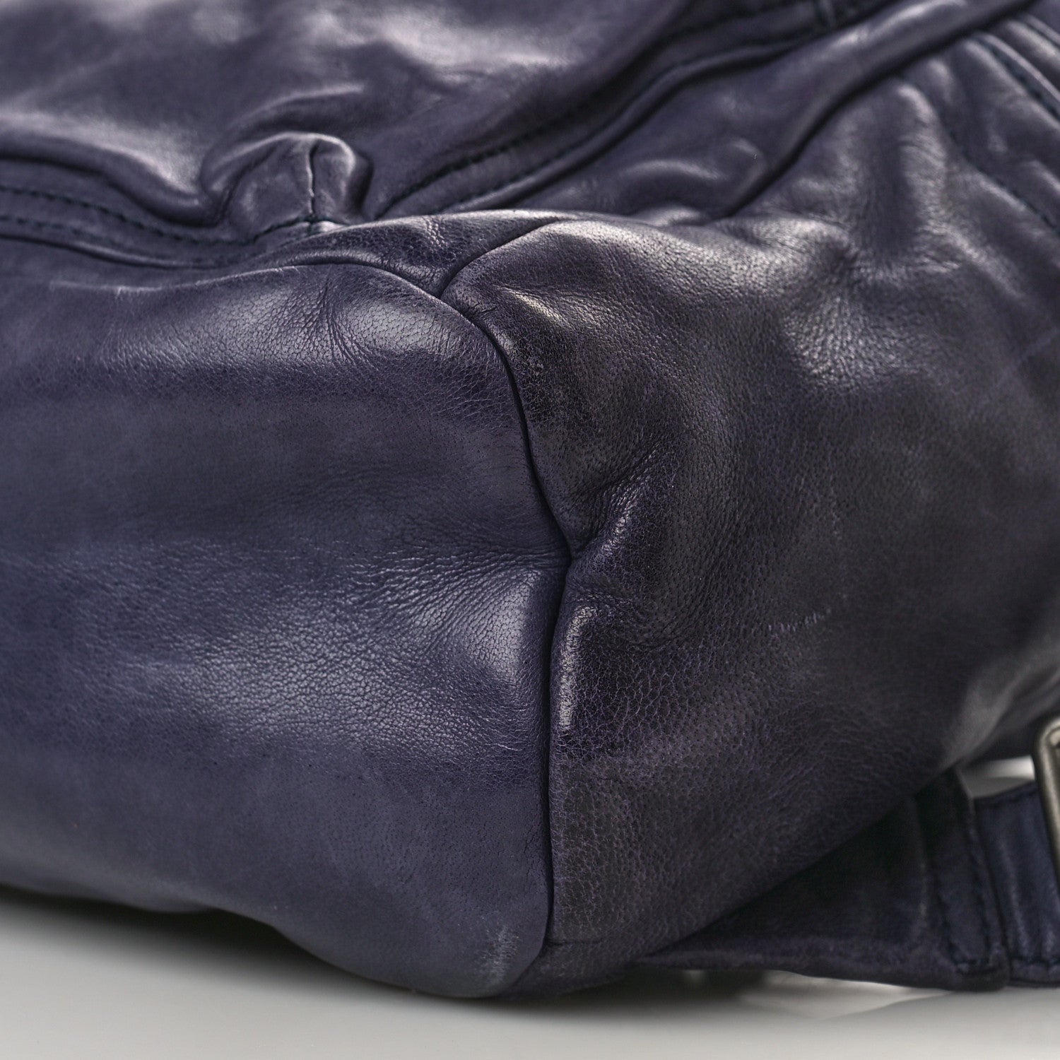 MCM Lambskin Small Tumbler Backpack Navy 8 of 10