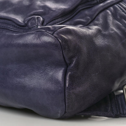 MCM Lambskin Small Tumbler Backpack Navy 8 of 10