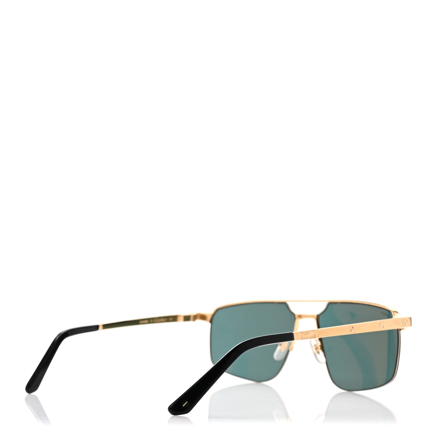 Cartier Metal Santos de Cartier Pilot Sunglasses CT0385S Gold 4 of 8