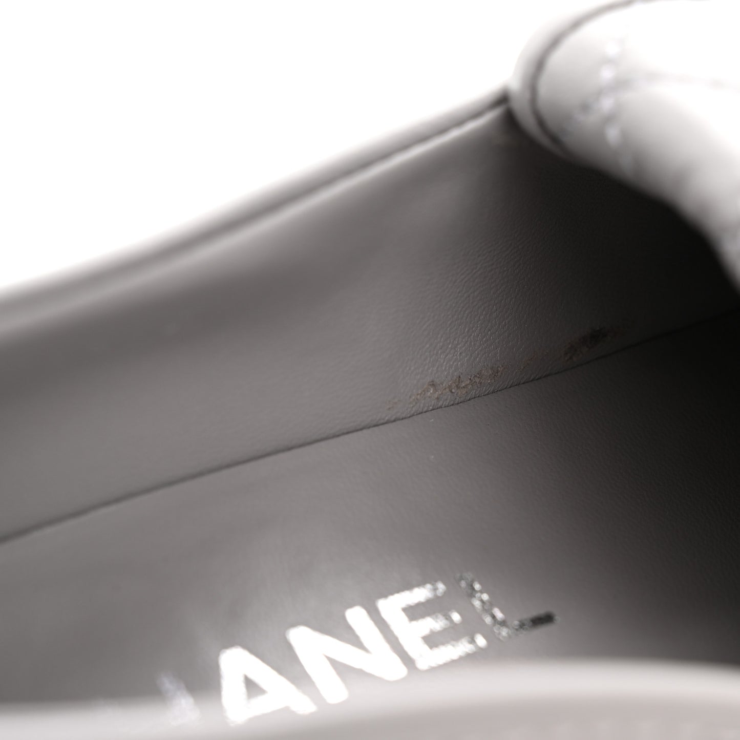 Lambskin Quilted CC Turnlock Loafers 36.5 Grey