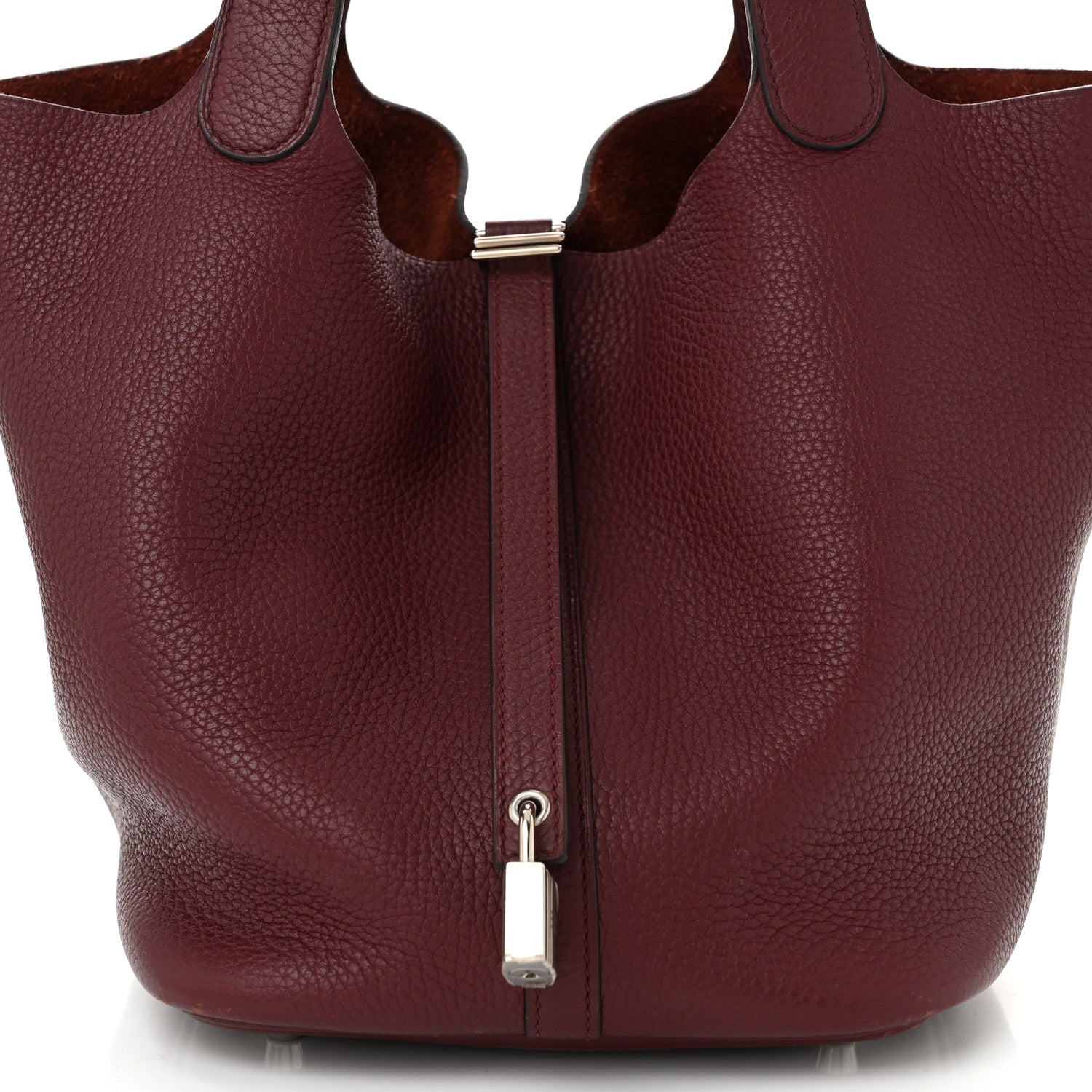 Hermes Taurillon Clemence Picotin Lock 22 MM Bordeaux 8 of 11