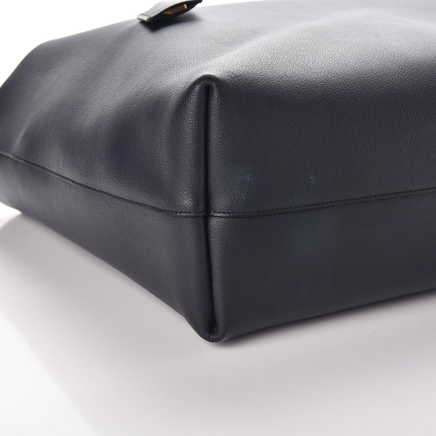 Calfskin Large Shopping Tote Deep Marine