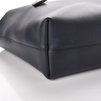 Saint Laurent Calfskin Large Shopping Tote Deep Marine 13 of 14