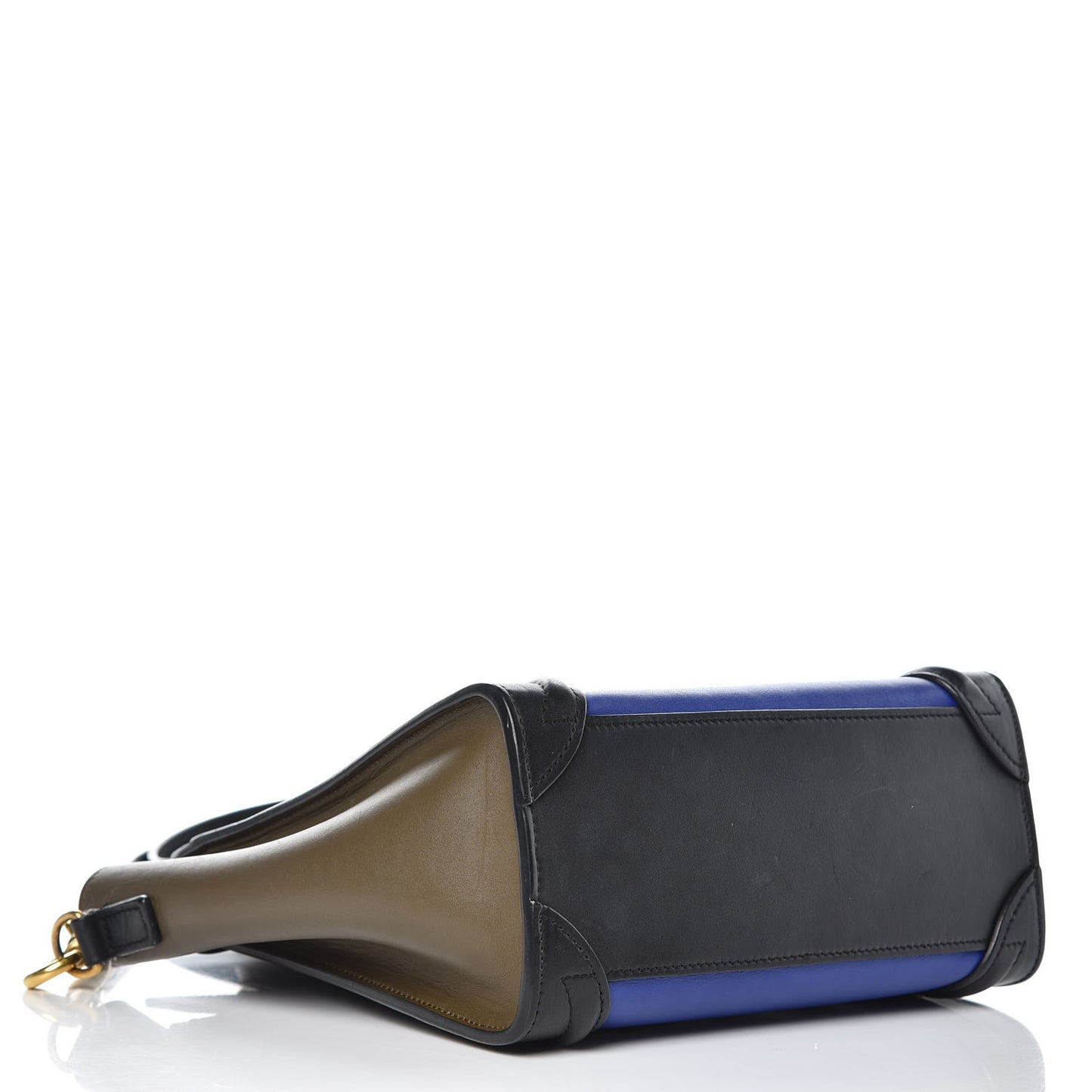 Smooth Calfskin Nano Tri-Color Luggage Indigo